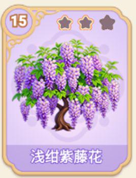 浅绀紫藤花